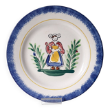 Assiette en faïence, Bretagne Pornic