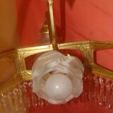 Art Deco period chandelier (1925) with four light arms.