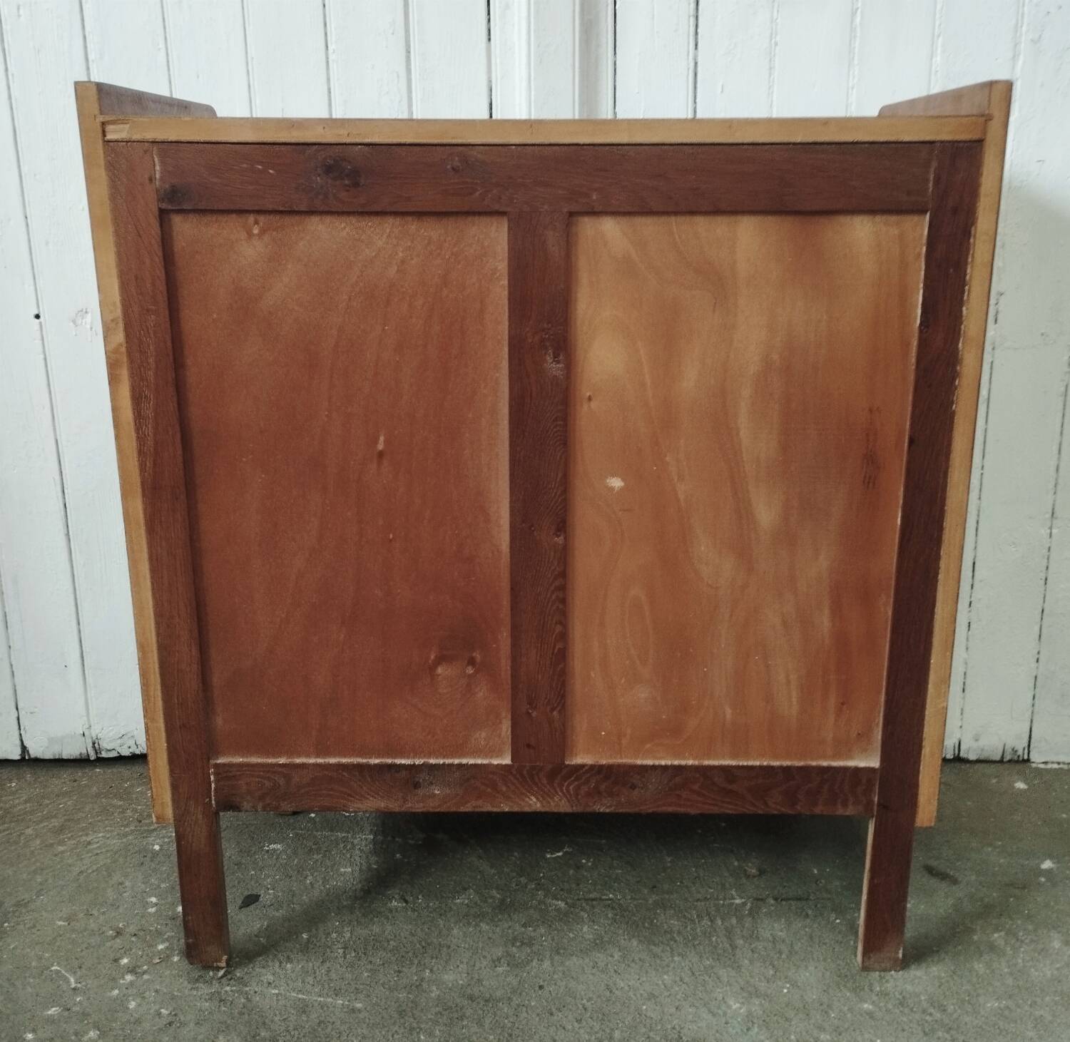 Vintage chest of drawers with solid oak compass legs