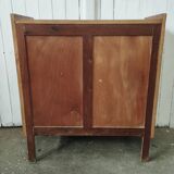 Vintage chest of drawers with solid oak compass legs