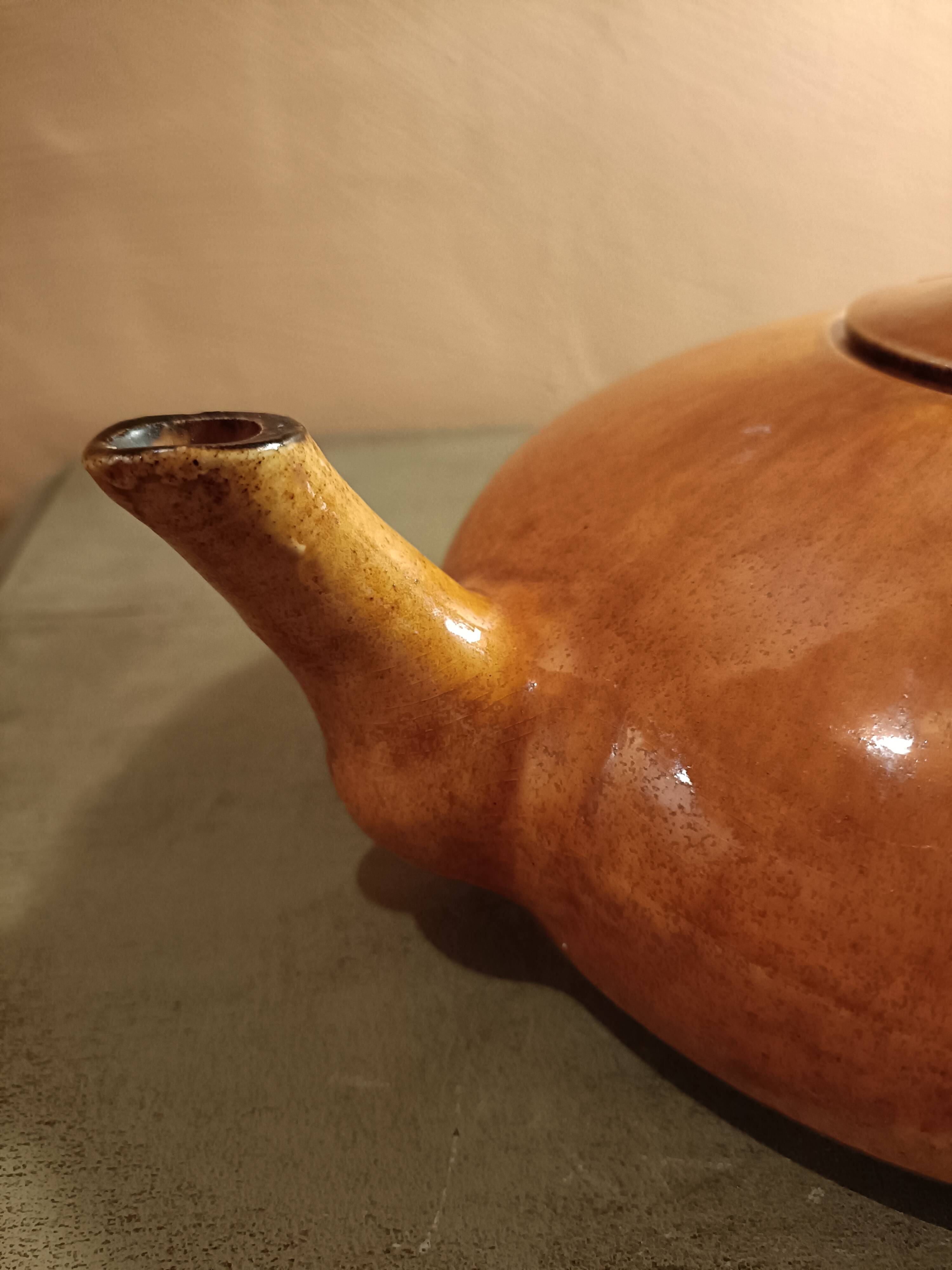 Glazed earthenware teapot Dieulefit