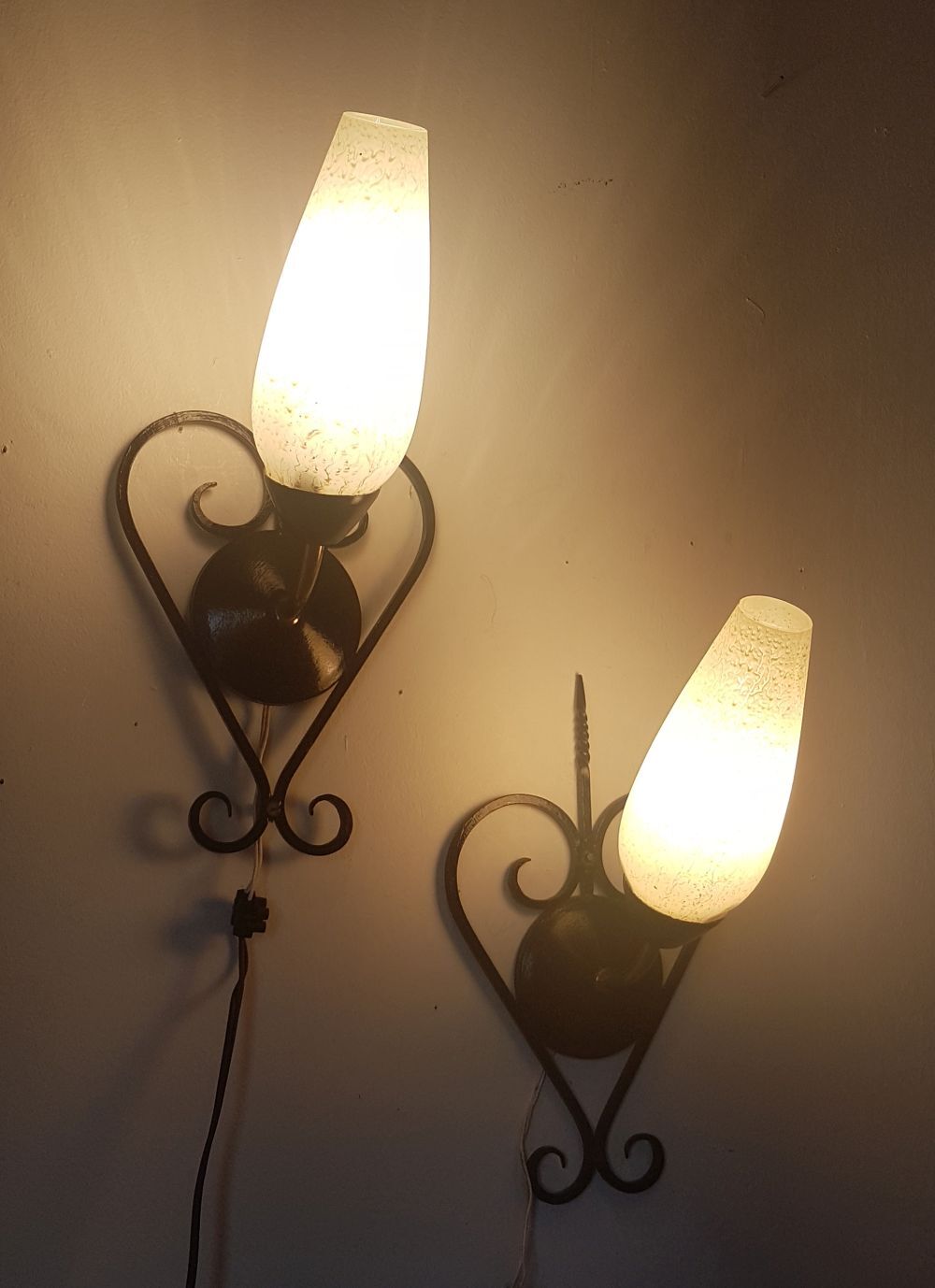 Pair of sconces, 50-60s
