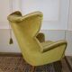 Danish wingback chair years 50-60 green armchair