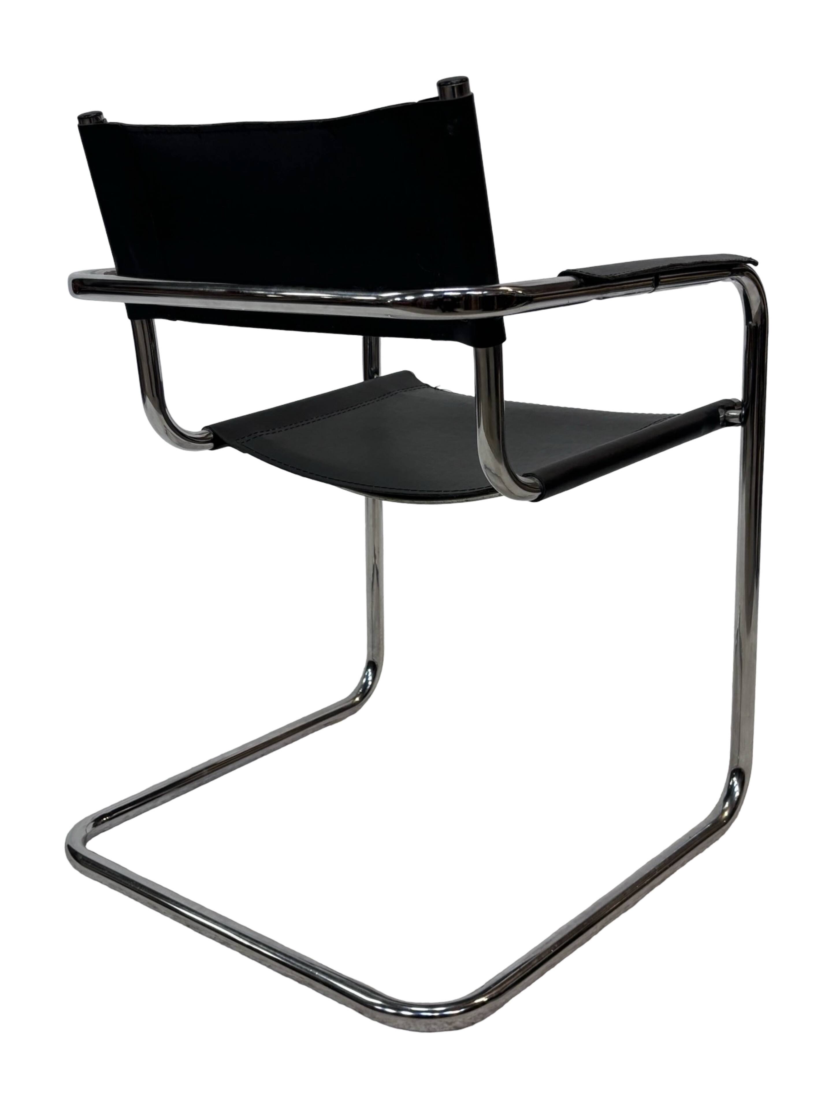 Vintage Breuer style leather chair B32/34 Italian Design