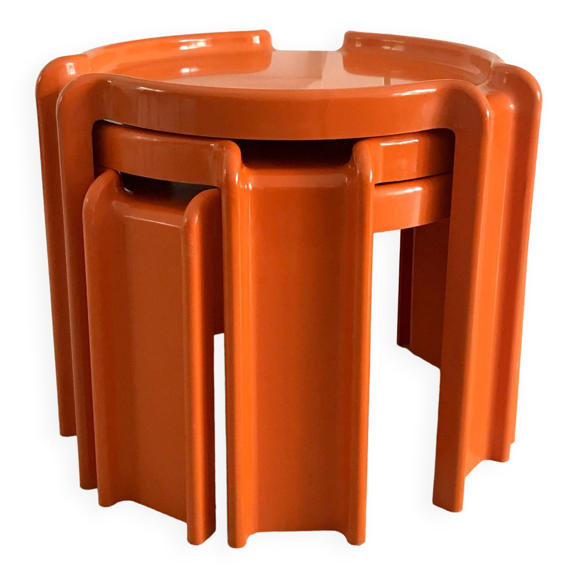 Nesting coffee tables by Giotto Stoppino for Kartell vintage 1970