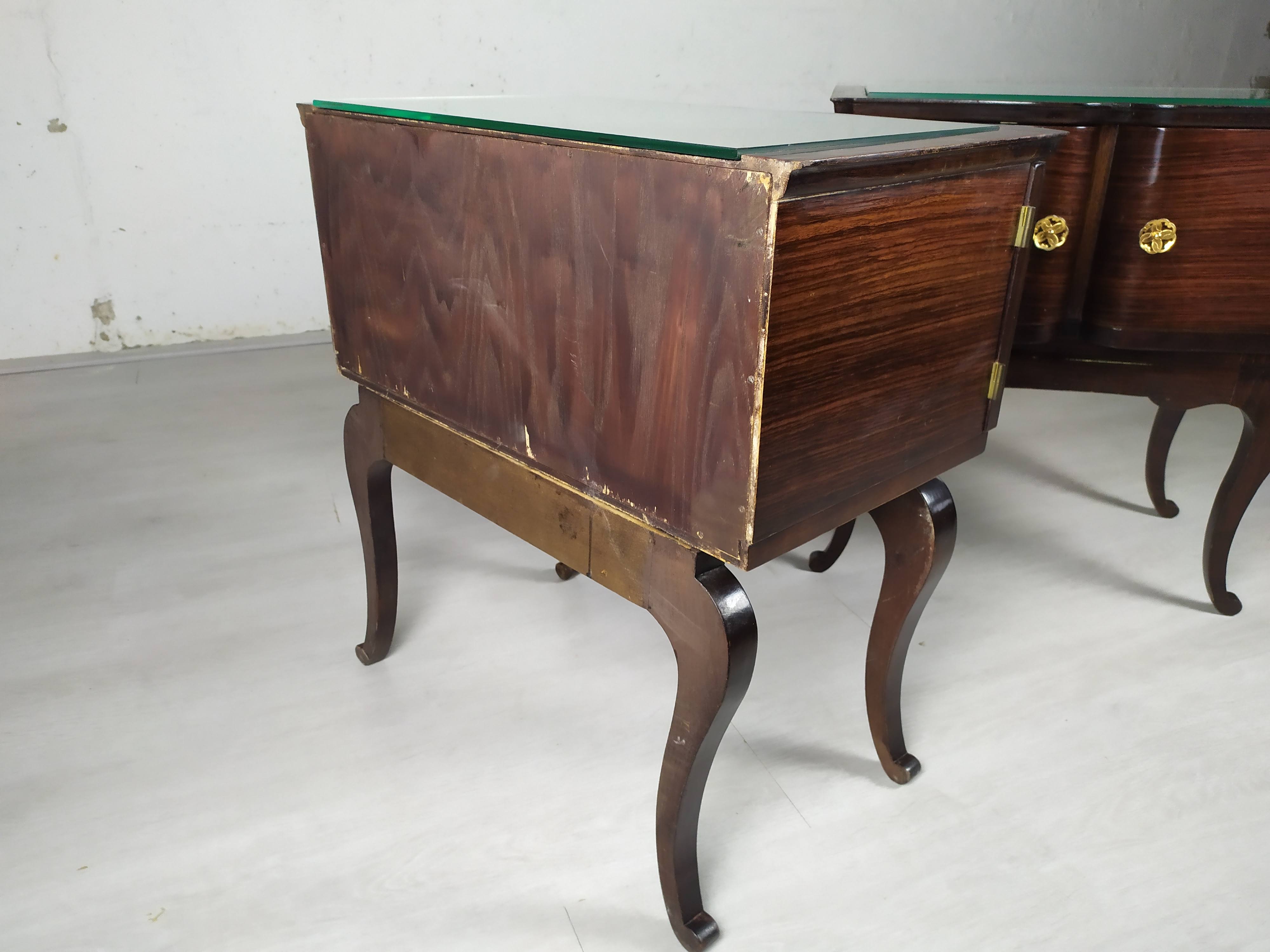 Pair of vintage bedsides