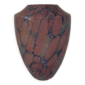 Marbled vase in hand-blown glass. La Rochère