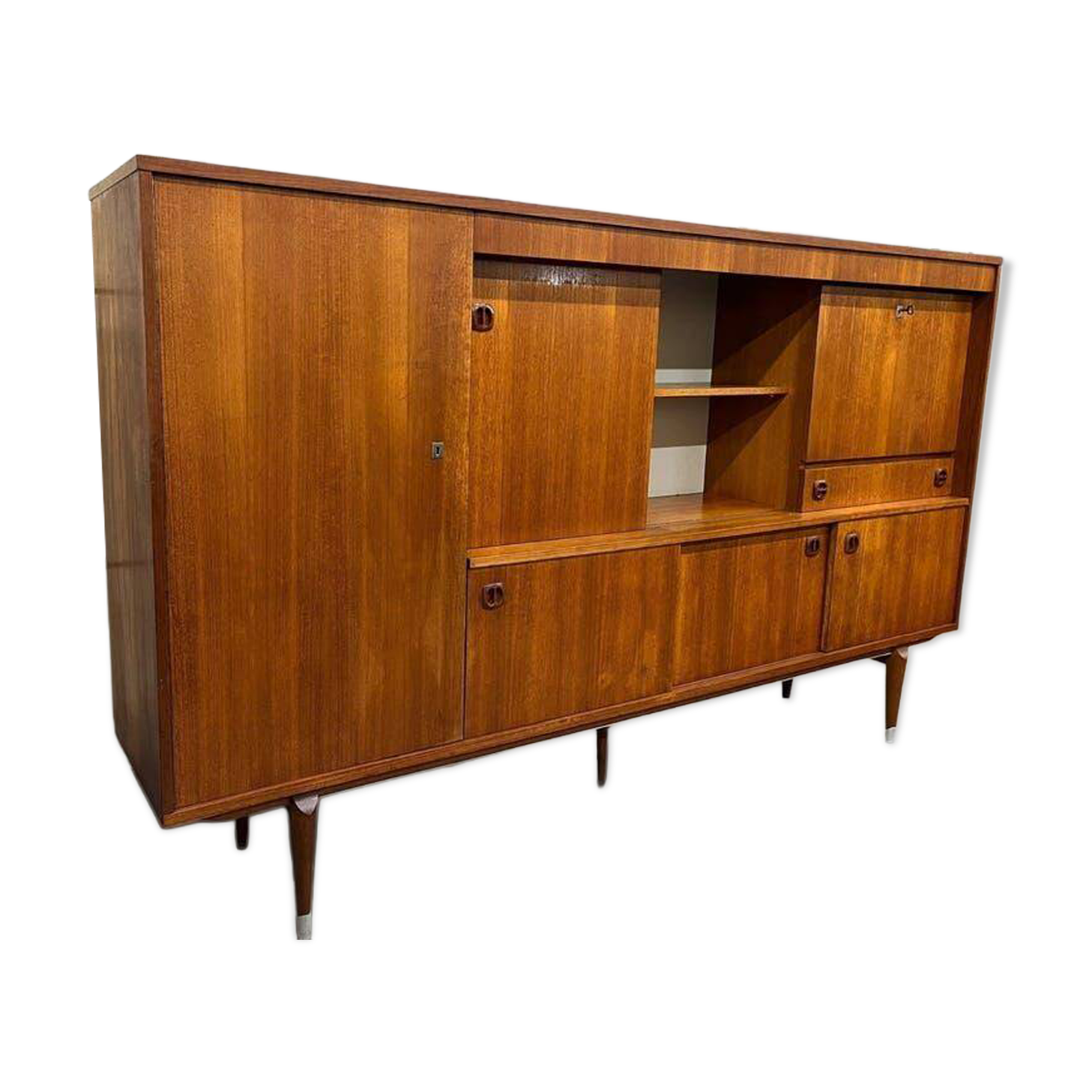 XL vintage wooden buffet / wall unit / midboard