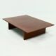 Large Bamboo and Wood Coffee Table Attributed to Axel Vervoordt 1980s