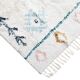 Berber carpet 120 x 170 cm white colorful patterns