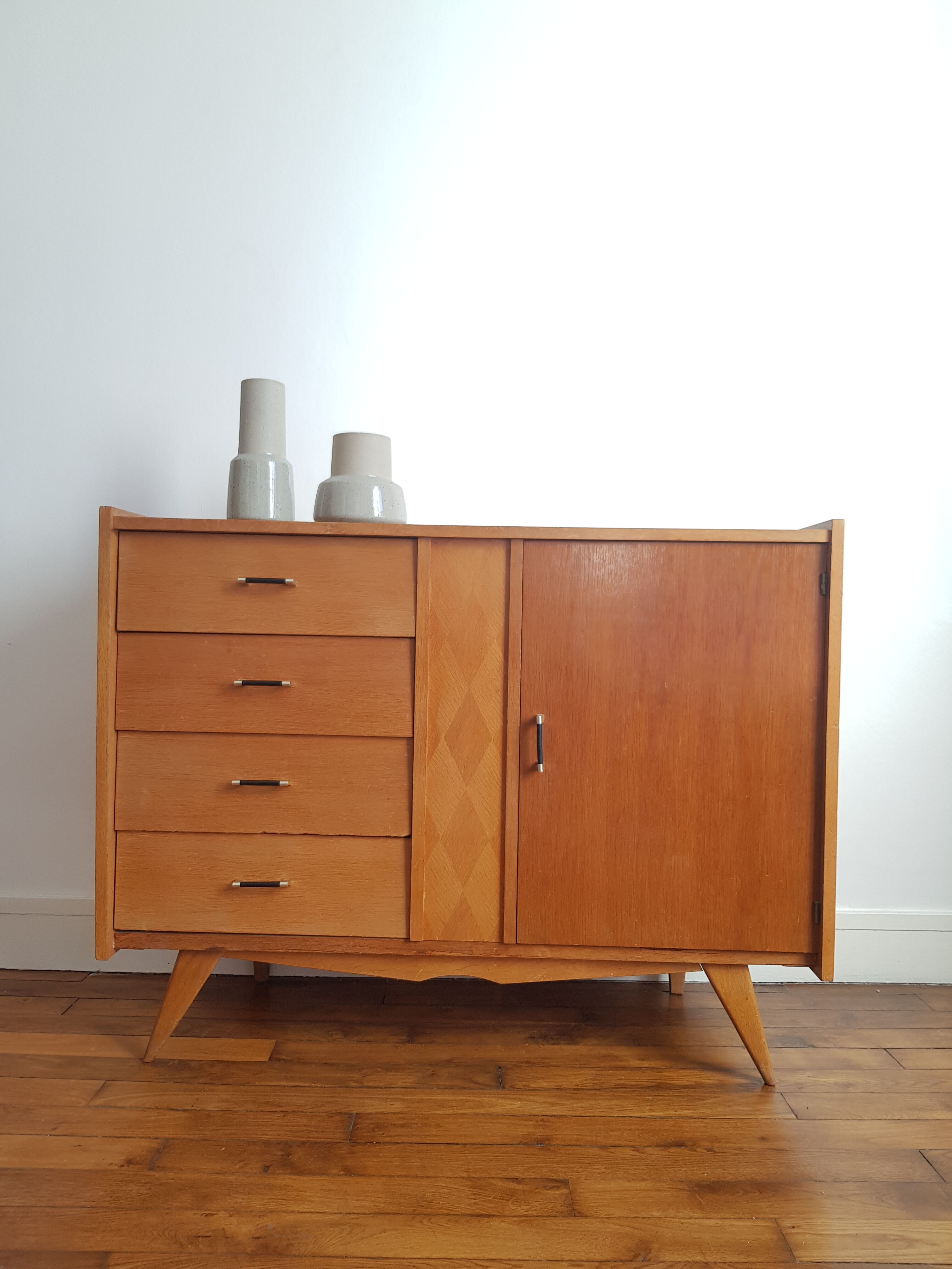 Vintage Scandinavian wooden row