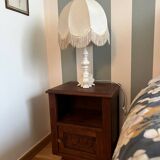 Bassano ceramic lamp with fringed shade