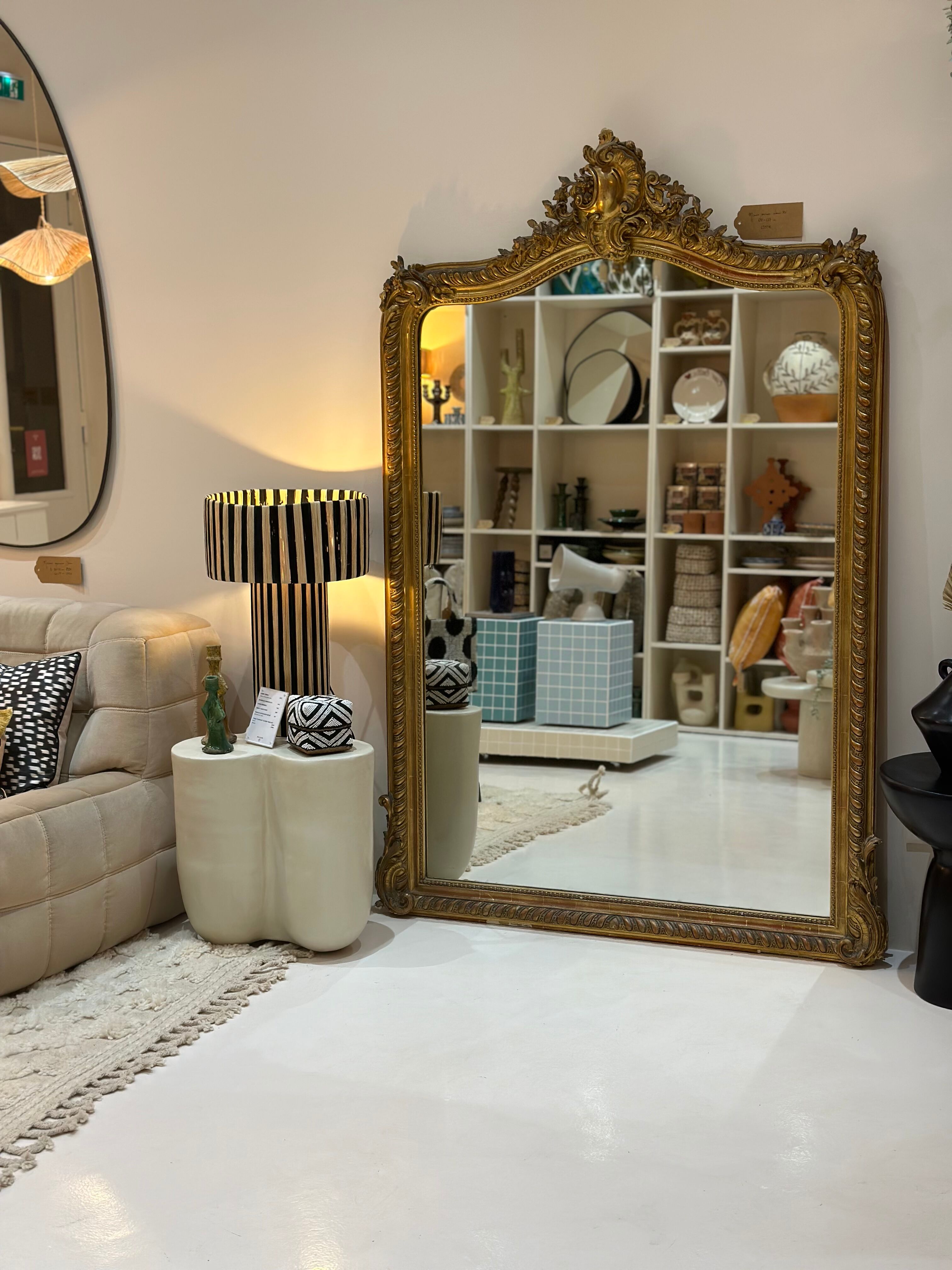 Large old mirror louis Philippe