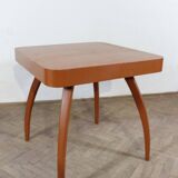 Chaises longues en bois courbé avec table basse par Jindřich Halabala, années 1930, lot de 3