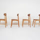 Set of four teak plywood chairs, The Netherlands 1950's