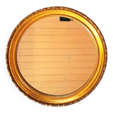 Round golden mirror
