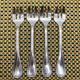 4 Christofle silver-plated oyster forks, Malmaison model