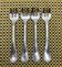 4 Christofle silver-plated oyster forks, Malmaison model