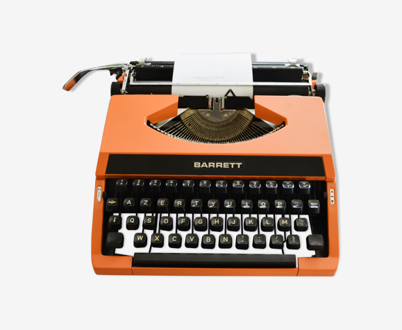 Machine à écrire orange fonctionnelle