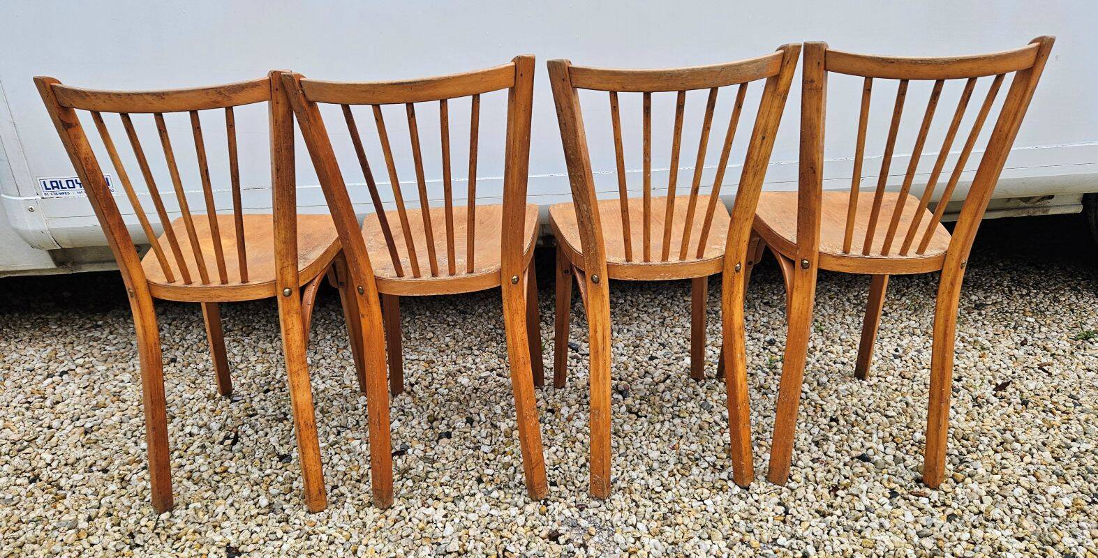 4 Vintage Baumann Bistro Chairs from the 50s/60s