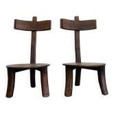 Pair of Brutalist Chairs