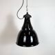 Industrial Black Enamel Bauhaus Pendant Lamp, 1930s