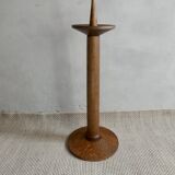 Solid oak candlestick, 1950s
