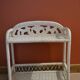 White rattan shelf