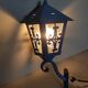 Old wall lamp vintage lantern hall and outdoor patina blue pastel