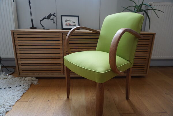 Bridge restauré en lainage vert pomme