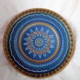 Plate in painted sandstone