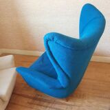 Bergere armchair wing back chair Italian design Years 50 60