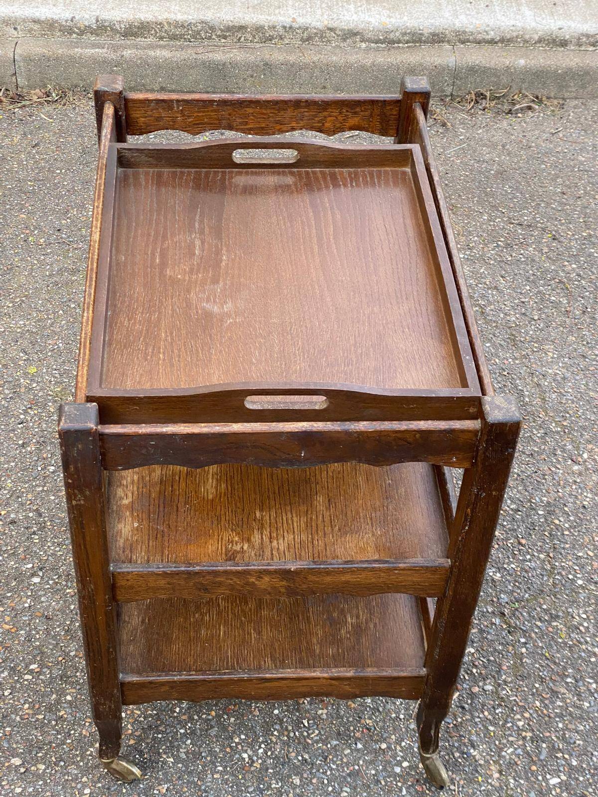 Dessert trolley with wheels and removable tray 66cm