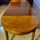 Oval dining table 1960 with 4 extensions, precious wood marquetry