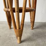 Pair of high rattan stools