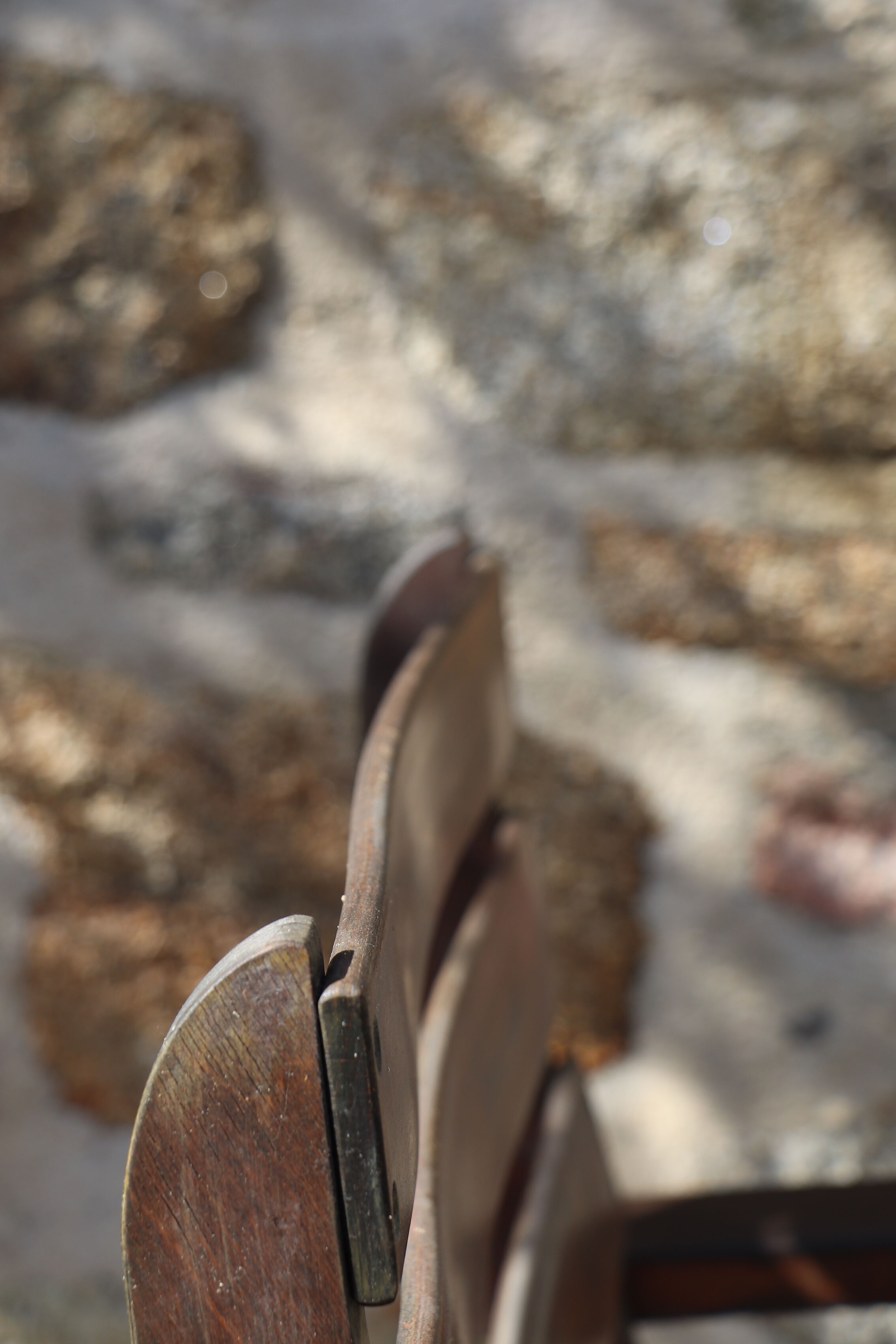 3 wooden garden chairs 40s