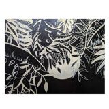Black and white jungle illustration