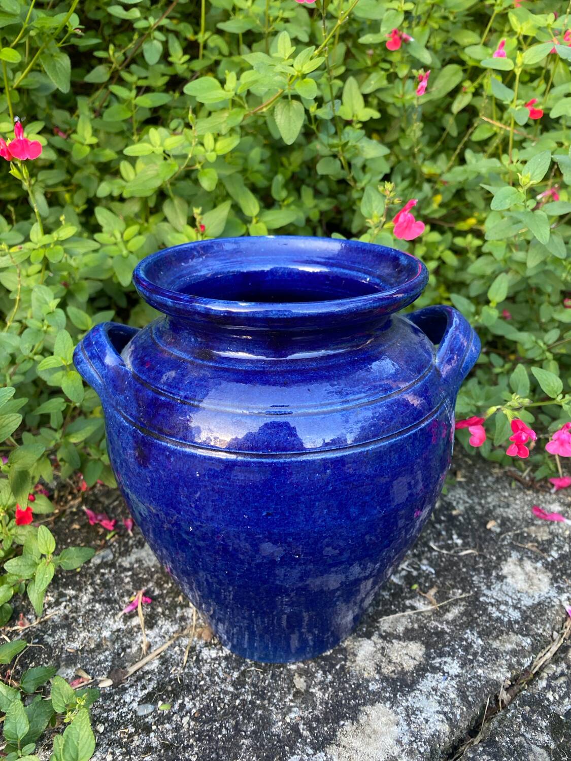 Glazed stoneware vase