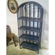 Blue rattan shelf