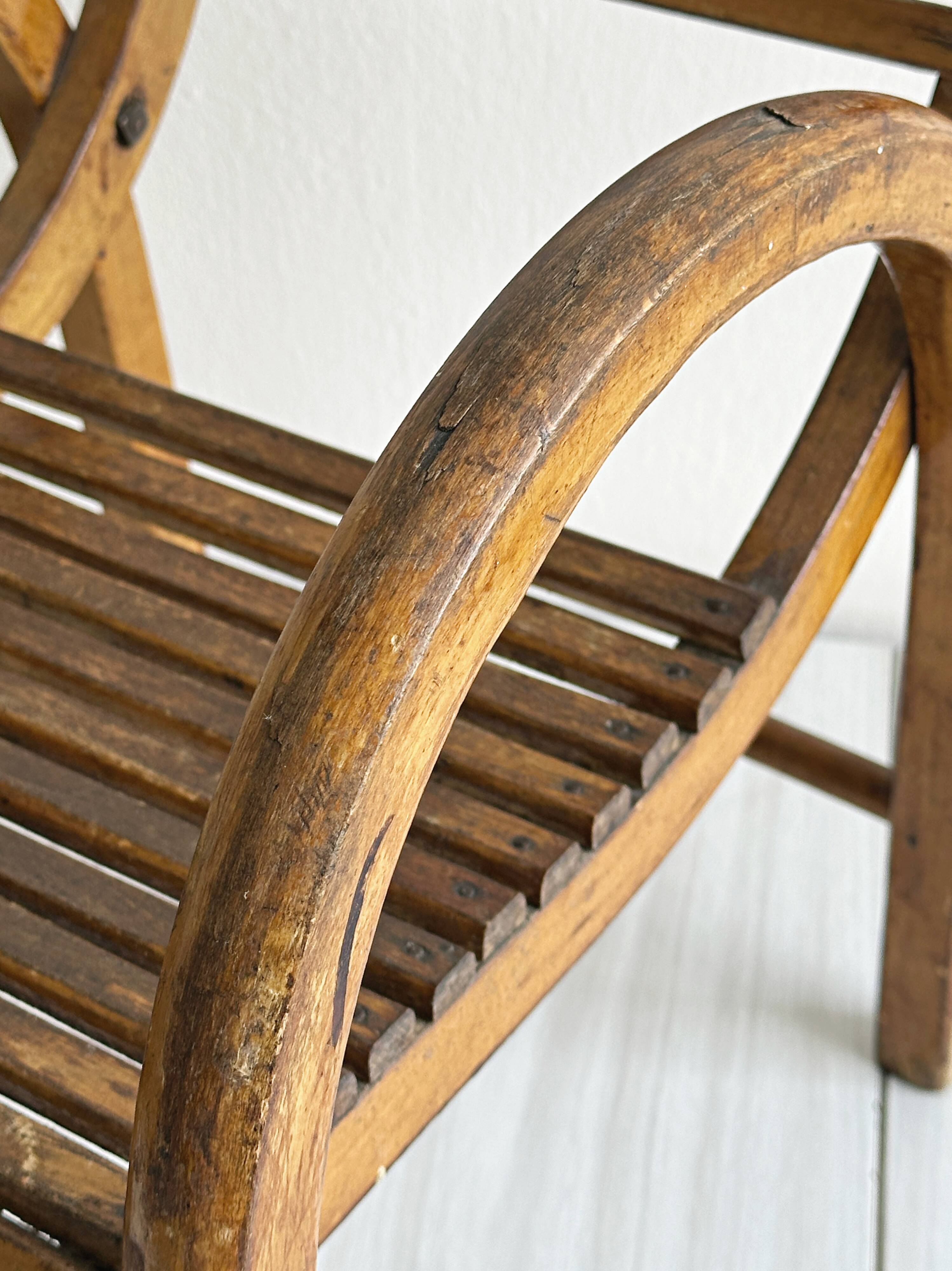 Small antique wooden chair handmade