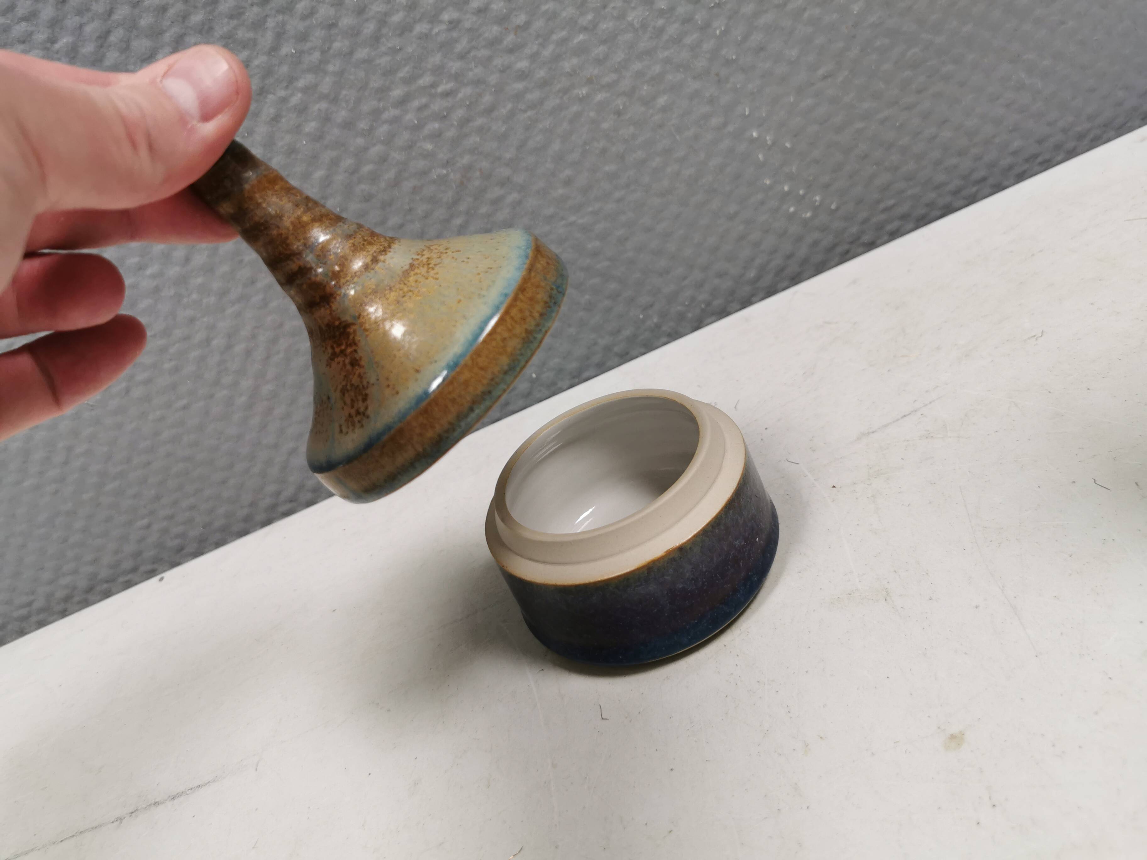 An incredibly beautiful lidded jar from Hampen Keramik, Denmark 1990s