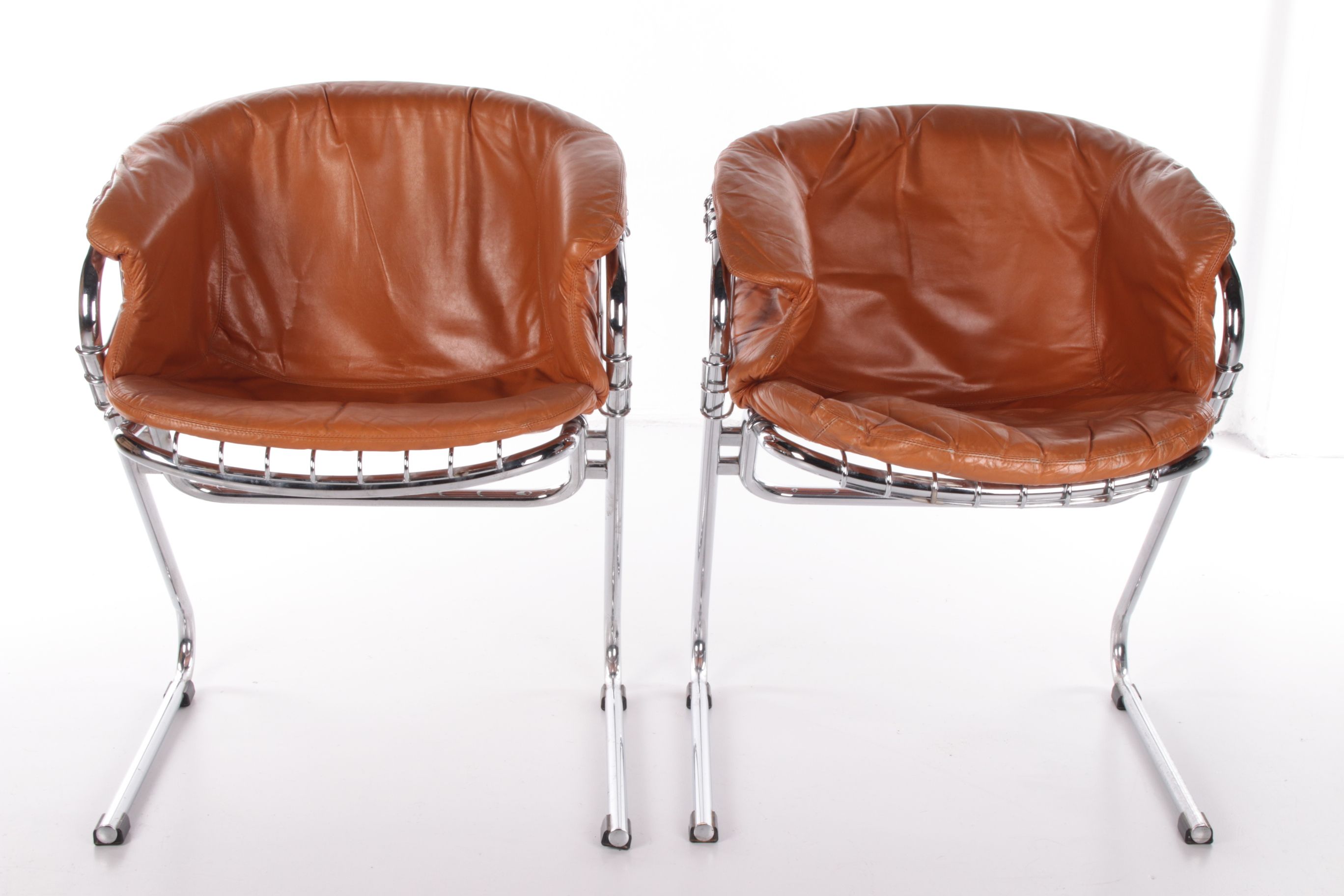 Set of 2 Gastone Rinaldi Dining room chairs Model Flynn,1970 Italy