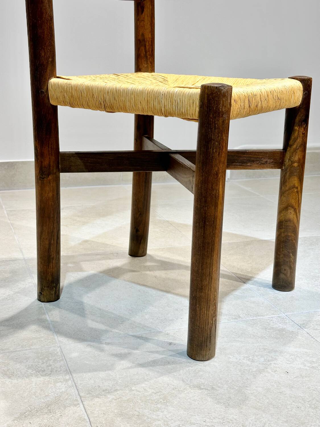 Set of 2 Charlotte Perriand Meribel chairs, in ash, circa 1950, original edition