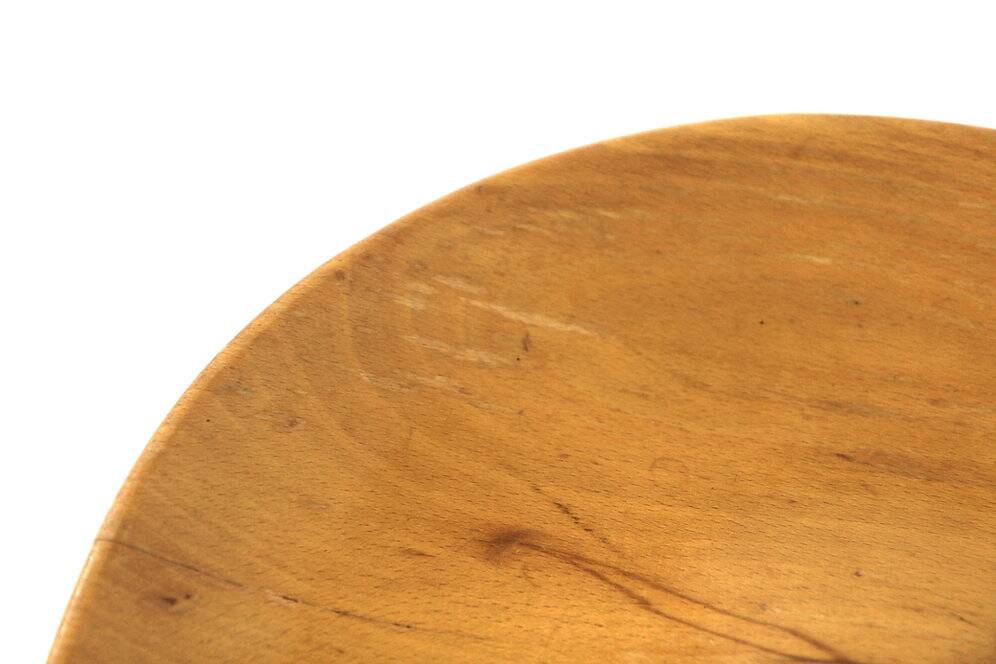 Tabouret tripode en hêtre, Suède, 1960