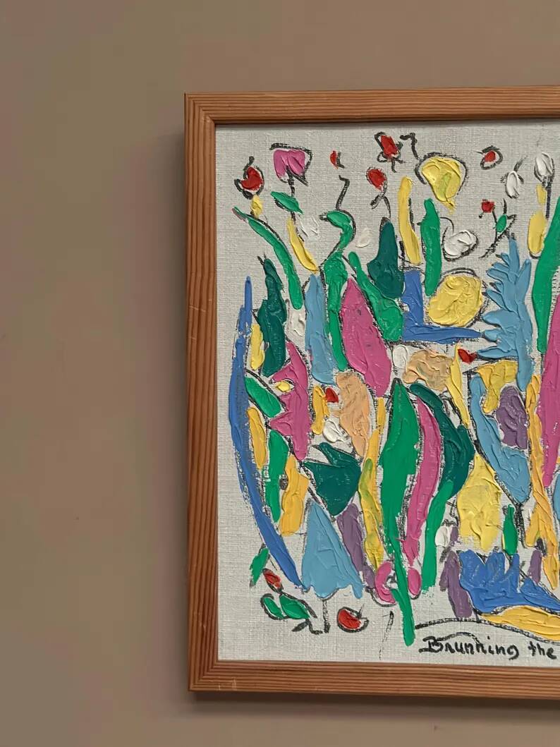 Original Swedish Oil on Canvas – “Brunning the Count ” by Leif Brünning – Dated 1989 – Vintage & Framed