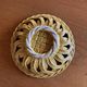 Woven earthenware fruit bowl in the spirit of Vallauris.