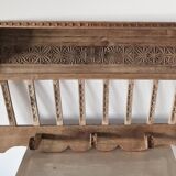 Old carved wood wall shelf