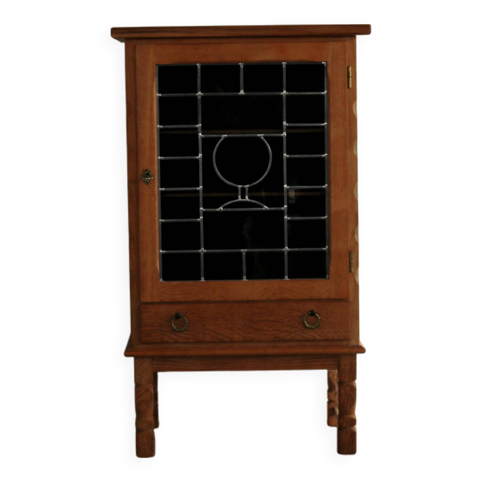 Table de chevet vintage en chêne Kjaernulf