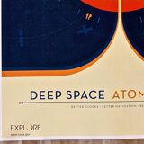 NASA print of the orange deep space atomic clock