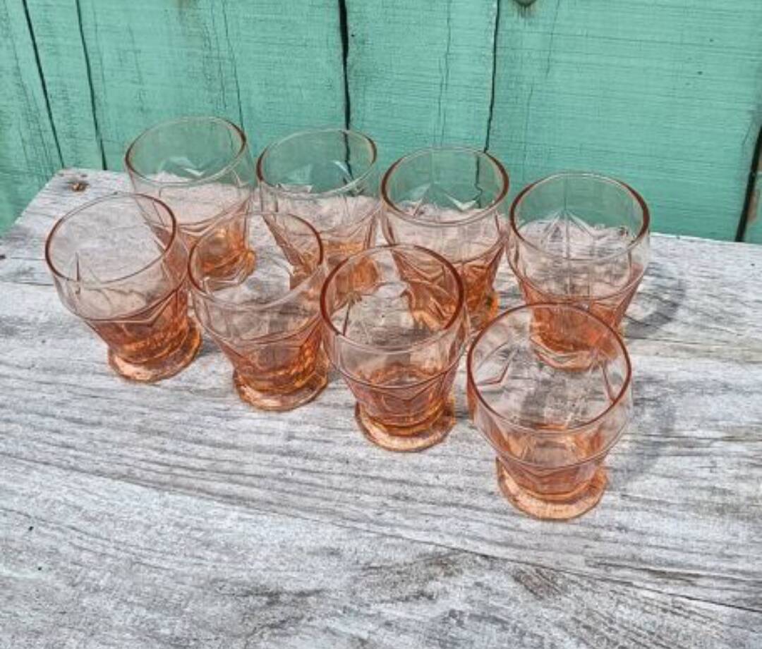Art Deco Pink Glasses